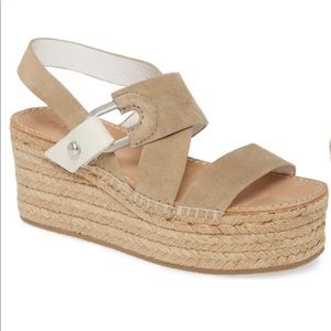 rag & bone August Espadrille Platform Sandal in Light Sand - Like New!